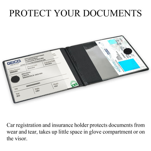 Registration and Insurance Card Holder - 2 Pack with EZ Pass Mounting Kit, Ez Pass Strips